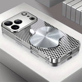 Metal Mesh Apple Pattern Electroplated Case for iPhone