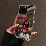 Graffiti Writing Characters Mirror Acrylic Shockproof Phone Case for iPhone