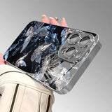 Crystal Butterfly Electroplated Glass Case for iPhone