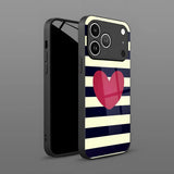 Creative Striped Heart Pattern Case for iPhone