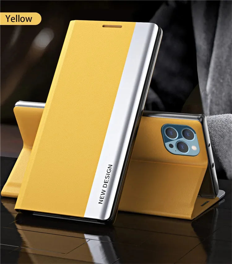 Luxury Stand Book Magnetic Flip Case For iPhone