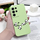Baby Panda Liquid Silicone Phone Case For Samsung