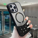 Glitter Diamond Magnetic Mirror Case For iPhone