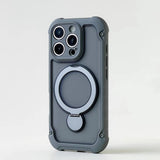 Magnetic Airbag Shockproof Matte Stand Phone Case for iPhone