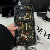 Book Shelf Creative Pattern Shockproof Soft Phone Case For iPhone