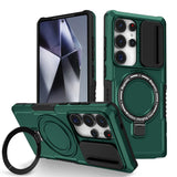 Armor Car Holder Magnetic Wireless Charging Case For Samsung