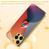 Art Gradient Color Apple Pattern Electroplated Case for iPhone