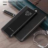Leather Flip Window Shockproof Case for Samsung