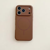 Magnetic Solid Color Silicone Phone Case for iPhone