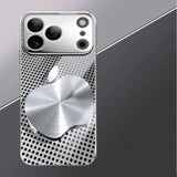 Metal Mesh Apple Pattern Electroplated Case for iPhone