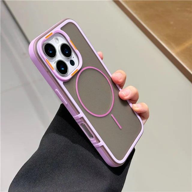 Luxury Matte Breathable Mesh Magnetic Phone Case For iPhone