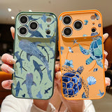Whale Patterned Magnetic Shockproof Lens Protect Phone Case For iPhone