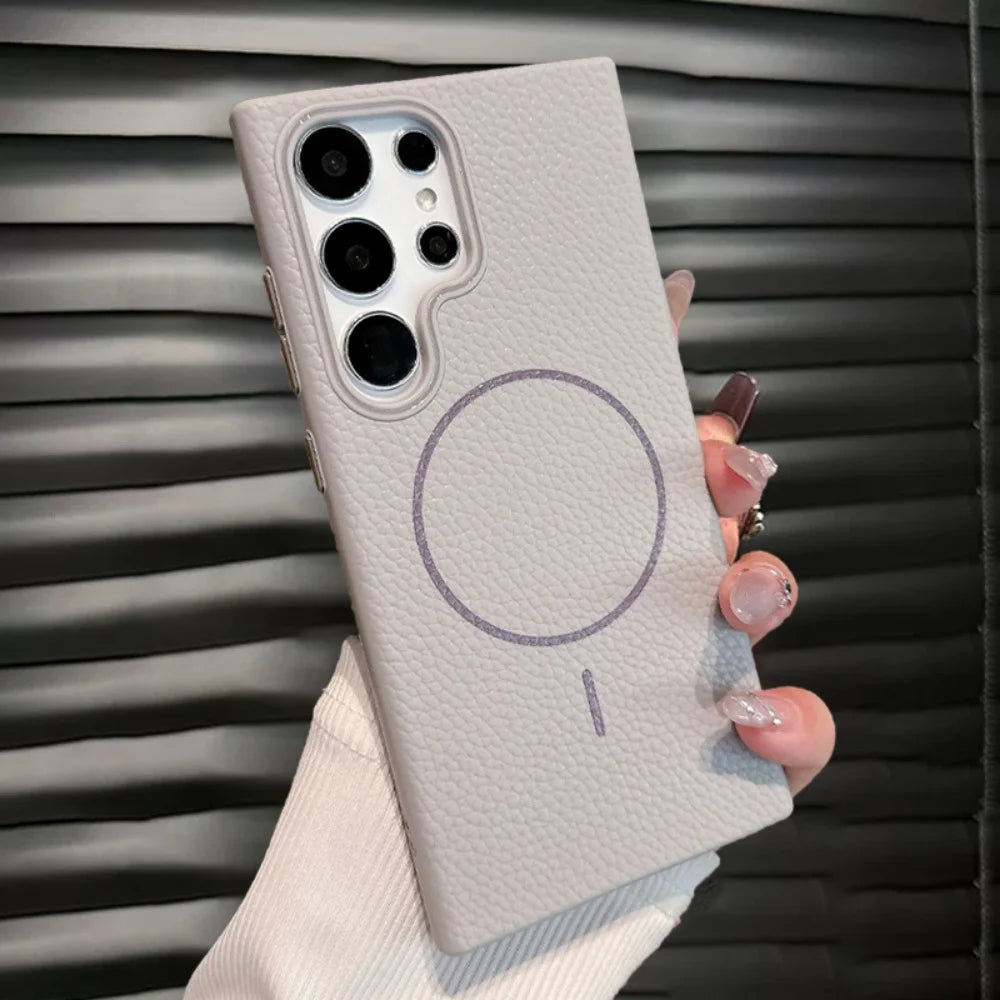 Leather Magnetic Phone Case For Samsung