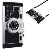 3D Retro Camera Design Phone Case with Lanyard for Samsung