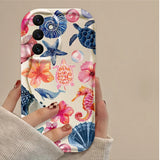 3D Color Flower Marine Organism Phone Case for Samsung