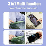 Ring Stand Magnetic Liquid Silicone Shockproof Soft Case for iPhone