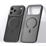Luxury Alloy Lens Frame Matte Magnetic Shockproof Case for iPhone