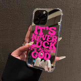 Graffiti Writing Characters Mirror Acrylic Shockproof Phone Case for iPhone
