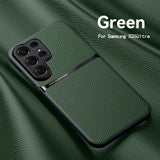 Luxury Leather Magnetic Shockproof Case for Samsung