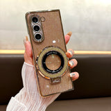 Ring Electroplate Sparkling Magnetic Phone Case for Samsung