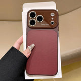 Litchi Leather Lens Protector Shockproof Case for iPhone