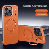 Lens Holder Frameless Ultra Thin Magnetic Case For iPhone