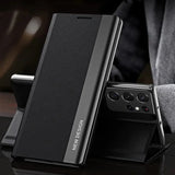 Luxury Leather Flip Stand Case For Samsung