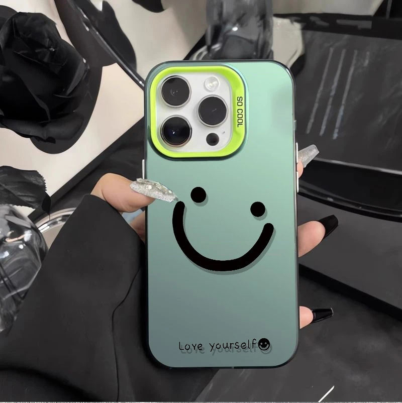Color Silver Smile Cheeks Pattern Cover For iPhone