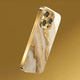 Gold Marble Stone Pattern Phone Case For iPhone