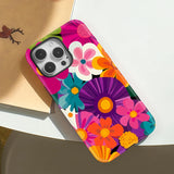 Colorful Flower Magnetic Shockproof Phone Case For iPhone