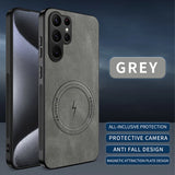 Luxury Leather Magnetic Shockproof Case For Samsung