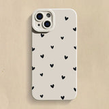 Love Heart Shockproof Silicone Soft Phone Case For iPhone