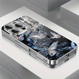 Crystal Butterfly Electroplated Glass Case for iPhone
