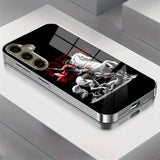 Electroplated Tempered Glass Artistic Patterns Phone Case For Samsung