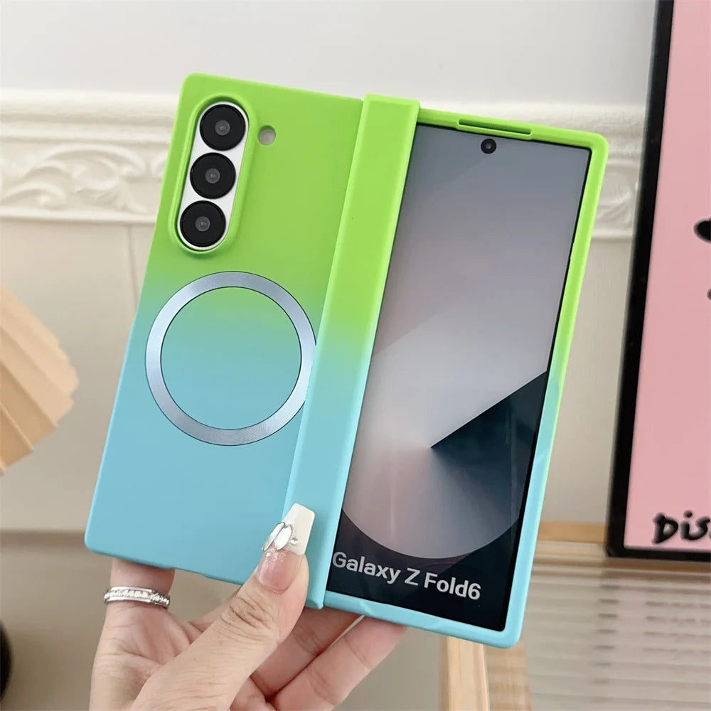 Candy Color Gradient Magnetic Phone Case for Samsung Z Fold 6 5 4 3