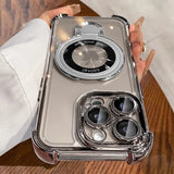 Luxury Shockproof Plating Bracket Magnetic Phone Case for iPhone