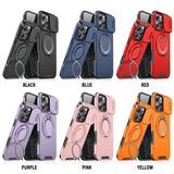 Luxury Armor Magnetic Bracket Slide Camera Protection Case for iPhone