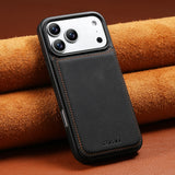 Luxury Leather Flip Wallet Shockproof Case for iPhone