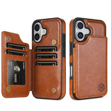 Magnetic RFID Blocking Wallet Leather Case for iPhone