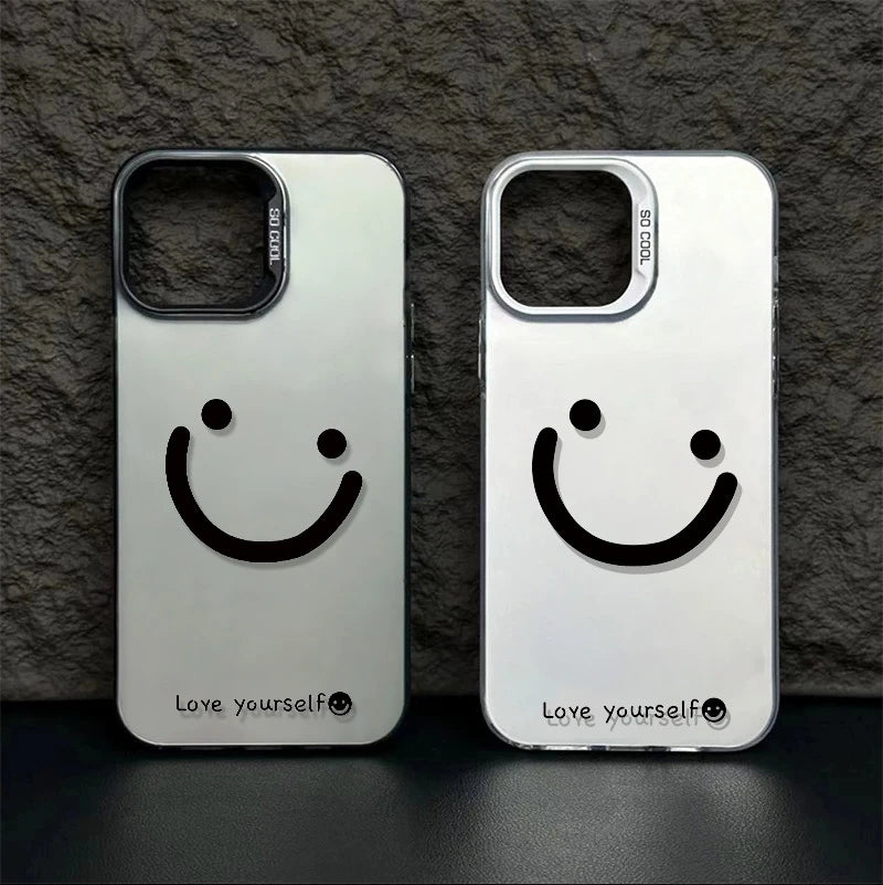 Color Silver Smile Cheeks Pattern Cover For iPhone