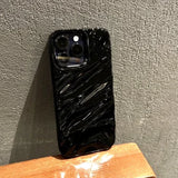 3D Wavy Pattern Shockproof Soft Phone Case For iPhone