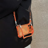 Crossbody Lanyard Magnetic Shockproof Clear Case For iPhone