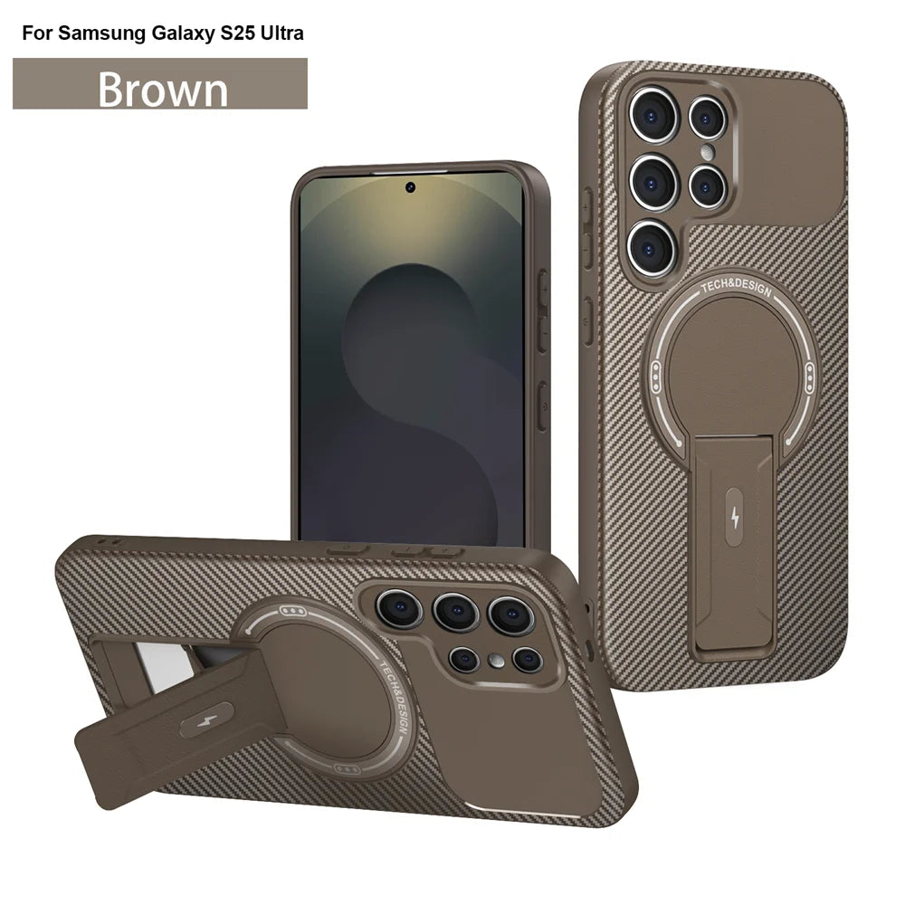 Armor Wireless Charge Magsafe Magnetic Holder Bracket Case For Samsung