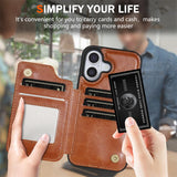 Magnetic RFID Blocking Wallet Leather Case for iPhone