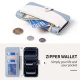 Stylish Color Block Wallet Case with Lanyard for iPhone