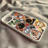 Colorful Cat Design Clear Anti-fall Hard Phone Case For iPhone