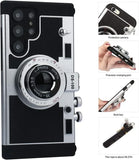 3D Retro Camera Design Phone Case with Lanyard for Samsung