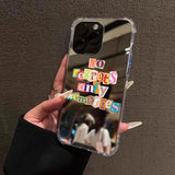 Graffiti Writing Characters Mirror Acrylic Shockproof Phone Case for iPhone
