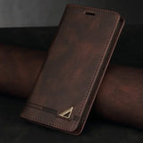 RFID Blocking Leather Flip Wallet Case For iPhone
