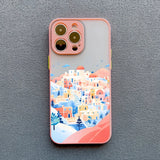 Rural Building Snow Scenery Shockproof Phone Case For iPhone